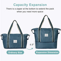 Expandable Travel Bag With Waterproof Wet Pocket And Trolley Sleeve