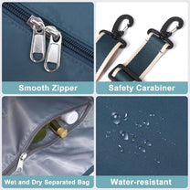 Expandable Travel Bag With Waterproof Wet Pocket And Trolley Sleeve