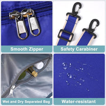 Expandable Travel Bag With Waterproof Wet Pocket And Trolley Sleeve