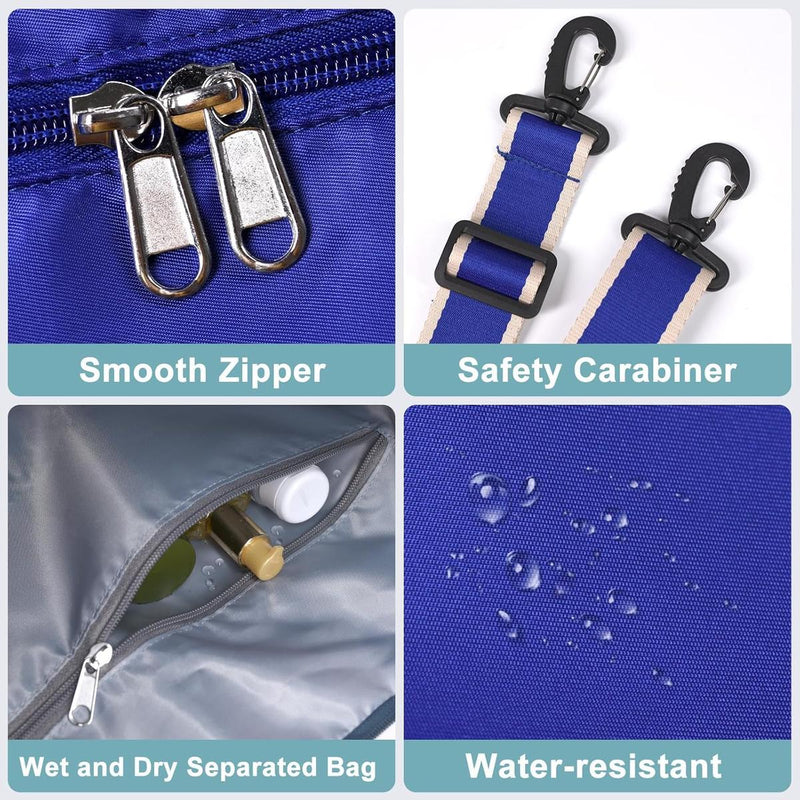 Expandable Travel Bag With Waterproof Wet Pocket And Trolley Sleeve