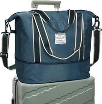 Expandable Travel Bag With Waterproof Wet Pocket And Trolley Sleeve