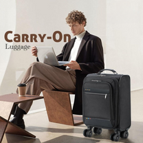 Expandable Under-Seat Cabin Bag With Spinner Wheels And Laptop Compartment
