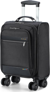 Expandable Under-Seat Cabin Bag With Spinner Wheels And Laptop Compartment