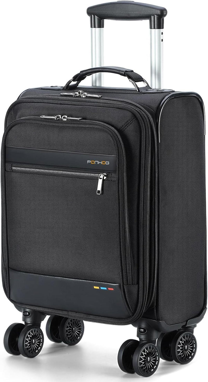 Expandable Under-Seat Cabin Bag With Spinner Wheels And Laptop Compartment