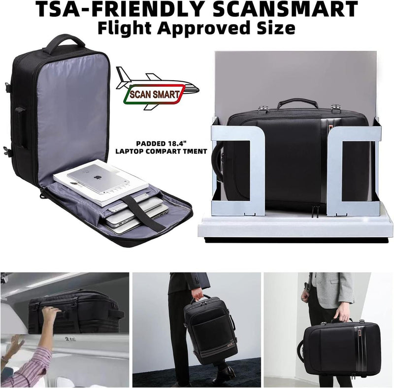 Expandable Waterproof Travel Backpack With Laptop Compartment 45L-55L