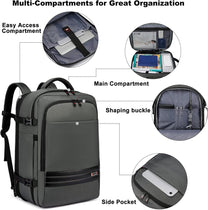 Expandable Waterproof Travel Backpack With Laptop Compartment 45L-55L