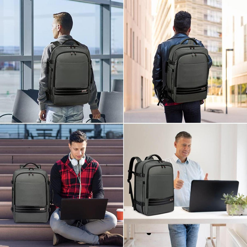 Expandable Waterproof Travel Backpack With Laptop Compartment 45L-55L