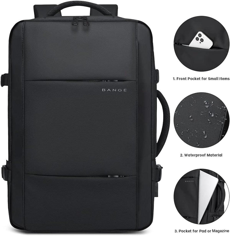 Expandable Waterproof Travel Backpack With Laptop Compartment And Duffle Option
