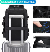 Expandable Waterproof Travel Backpack With Laptop Compartment And Duffle Option