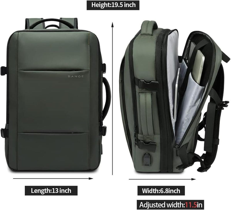 Expandable Waterproof Travel Backpack With Laptop Compartment And Duffle Option