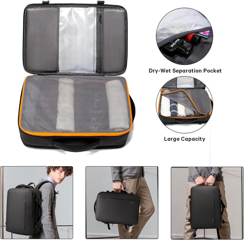 Expandable Waterproof Travel Backpack With Laptop Compartment And Duffle Option