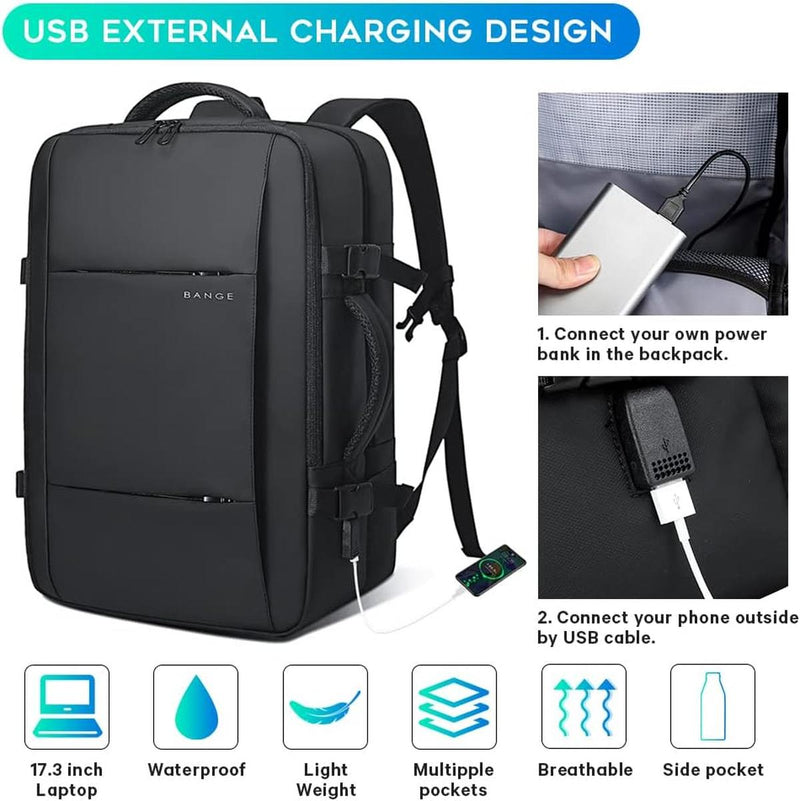 Expandable Waterproof Travel Backpack With Laptop Compartment And Duffle Option