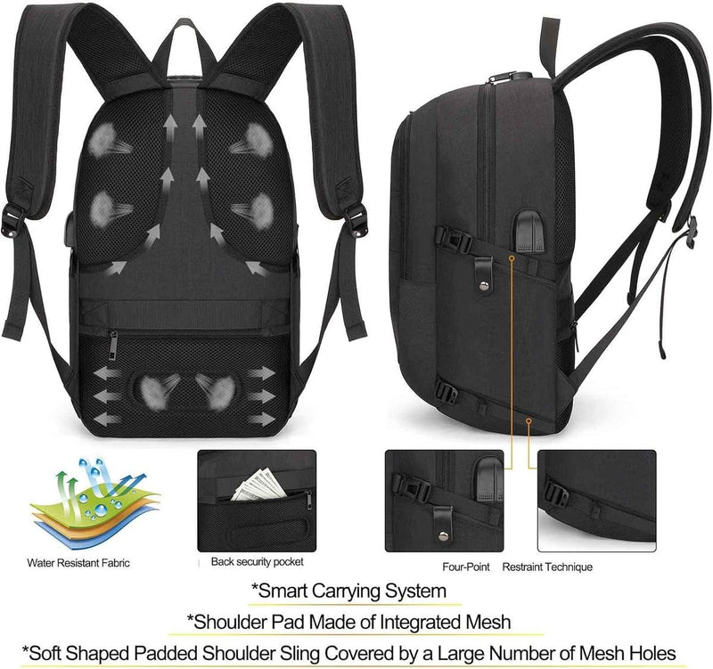 Extra Large Anti-Theft Laptop Backpack With USB Port – 30–50L