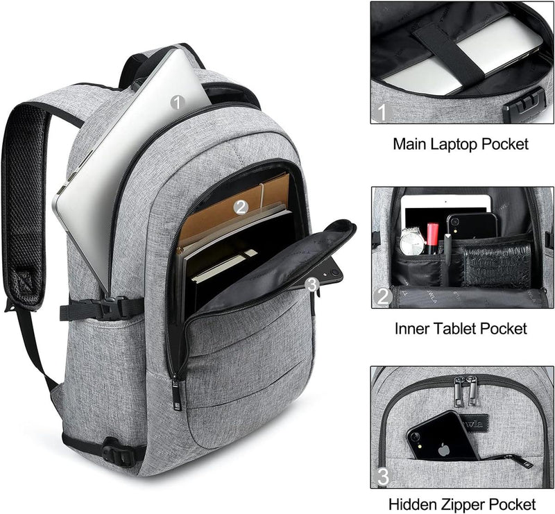 Extra Large Anti-Theft Laptop Backpack With USB Port – 30–50L