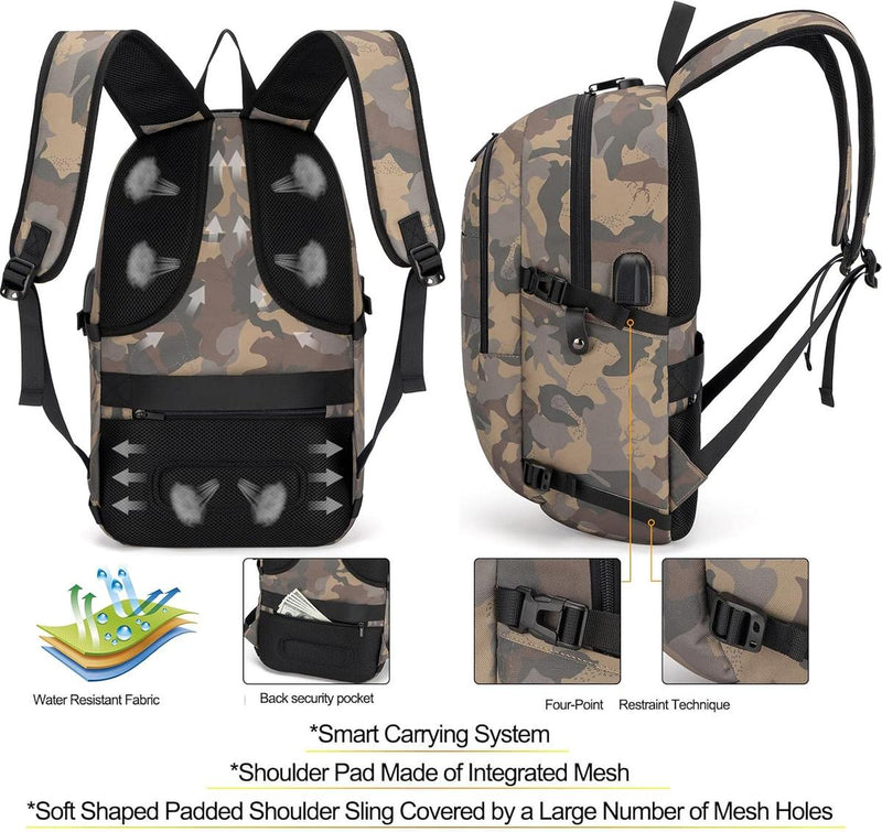 Extra Large Anti-Theft Laptop Backpack With USB Port – 30–50L