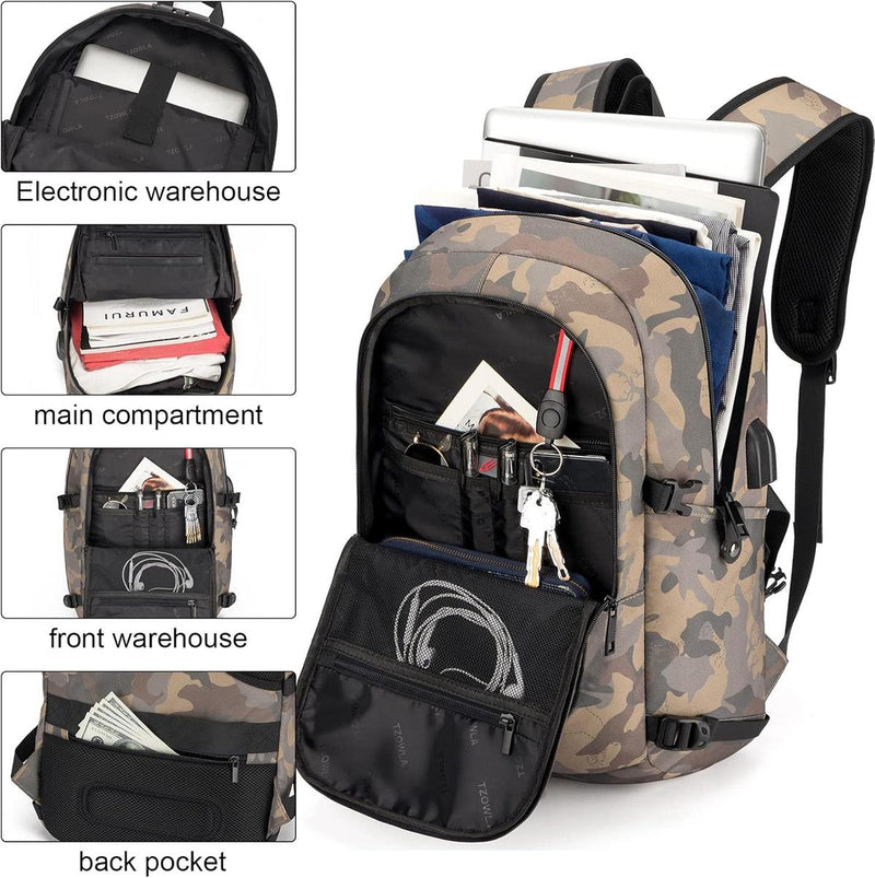 Extra Large Anti-Theft Laptop Backpack With USB Port – 30–50L