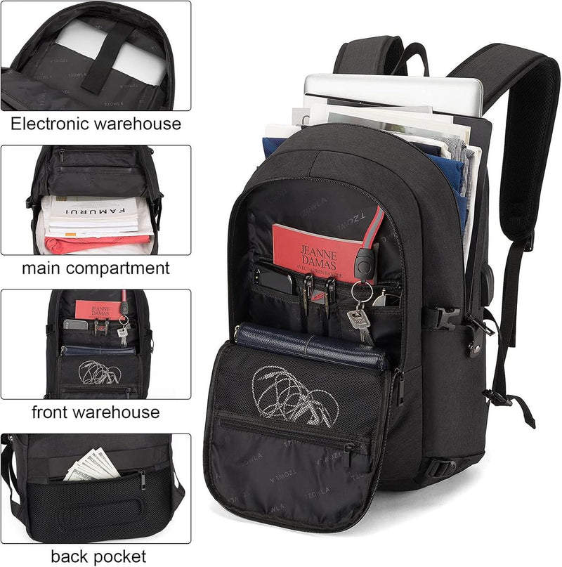 Extra Large Anti-Theft Laptop Backpack With USB Port – 30–50L