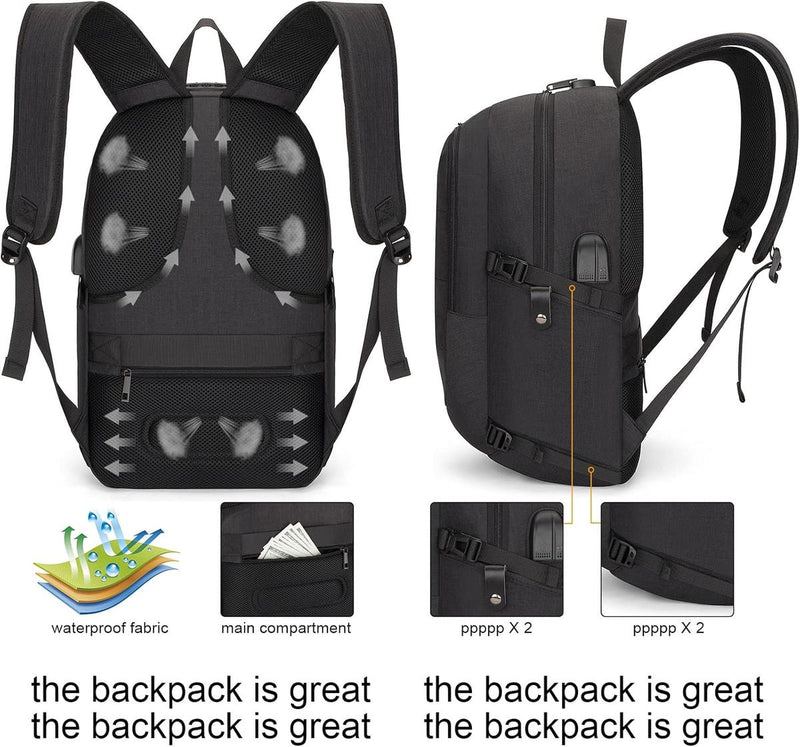 Extra Large Anti-Theft Laptop Backpack With USB Port – 30–50L