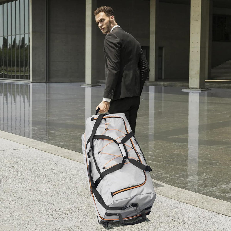 Extra Large Expandable Rolling Duffle Bag 110L-140L Foldable Waterproof Travel Luggage