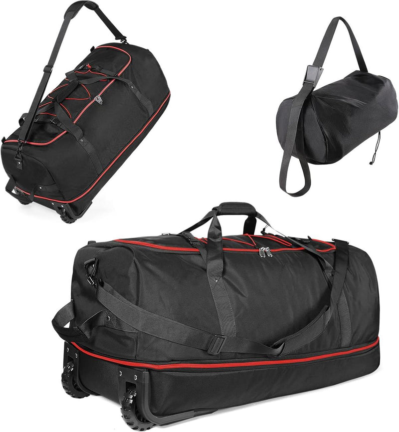 Extra Large Expandable Rolling Duffle Bag 110L-140L Foldable Waterproof Travel Luggage