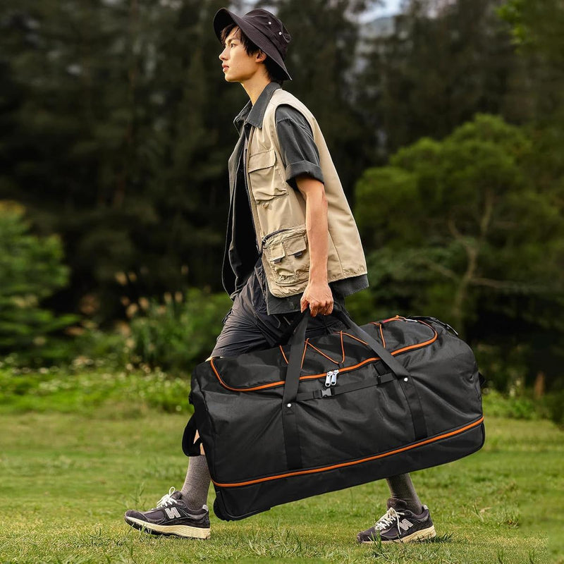 Extra Large Expandable Rolling Duffle Bag 110L-140L Foldable Waterproof Travel Luggage