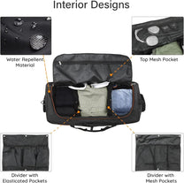 Extra Large Expandable Rolling Duffle Bag 110L-140L Foldable Waterproof Travel Luggage