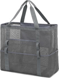 Extra Large Transparent Mesh Beach Bag With 8 Pockets - Buy 1 Get 1 Free