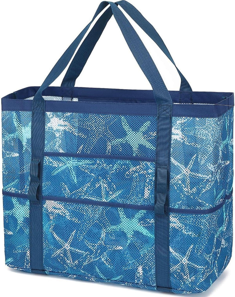 Extra Large Transparent Mesh Beach Bag With 8 Pockets - Buy 1 Get 1 Free