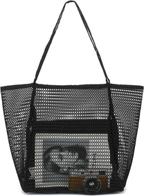 Extra Large Transparent Mesh Beach Bag With 8 Pockets - Buy 1 Get 1 Free