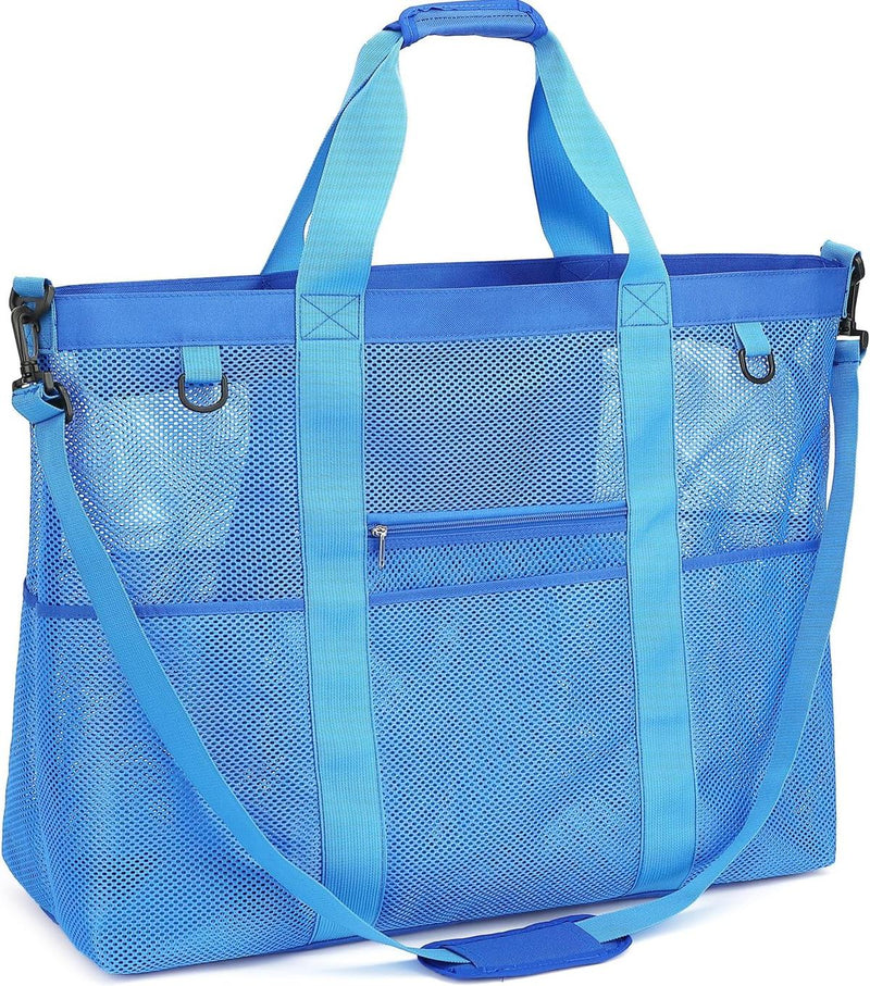 Extra Large Transparent Mesh Beach Bag With 8 Pockets - Buy 1 Get 1 Free