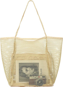 Extra Large Transparent Mesh Beach Bag With 8 Pockets - Buy 1 Get 1 Free