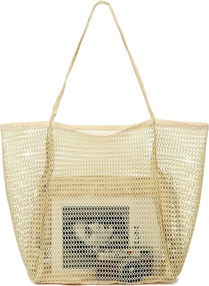 Extra Large Transparent Mesh Beach Bag With 8 Pockets - Buy 1 Get 1 Free