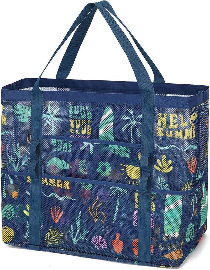 Extra Large Transparent Mesh Beach Bag With 8 Pockets - Buy 1 Get 1 Free