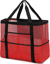 Extra Large Transparent Mesh Beach Bag With 8 Pockets - Buy 1 Get 1 Free