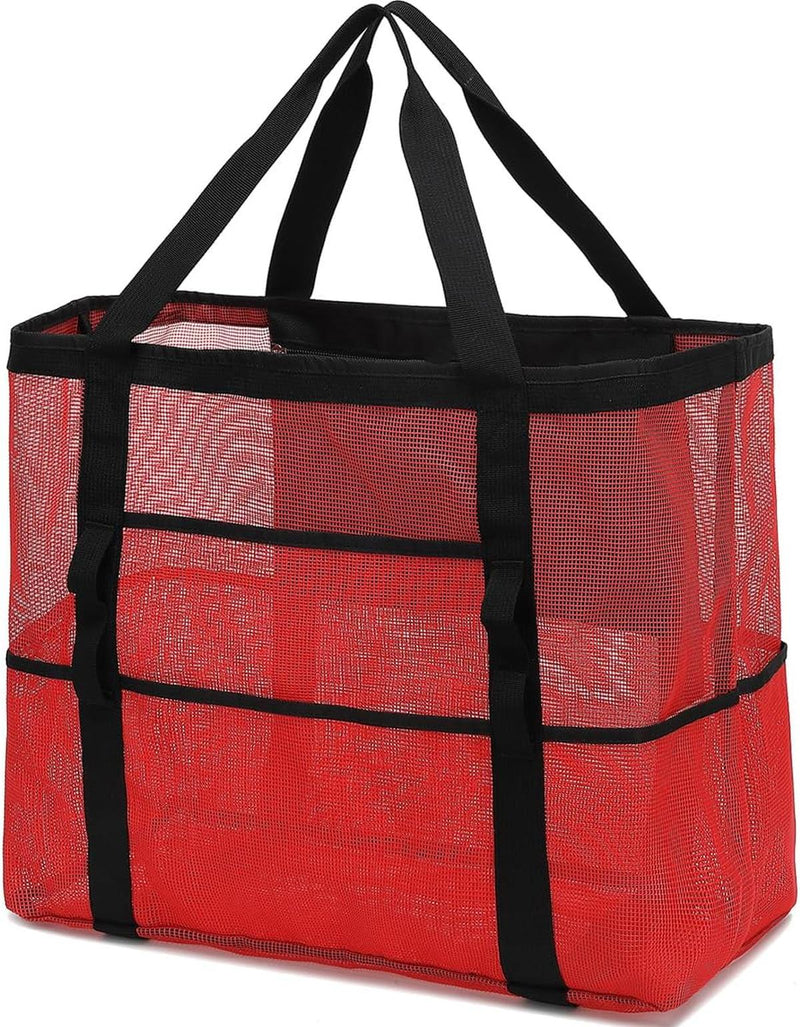 Extra Large Transparent Mesh Beach Bag With 8 Pockets - Buy 1 Get 1 Free