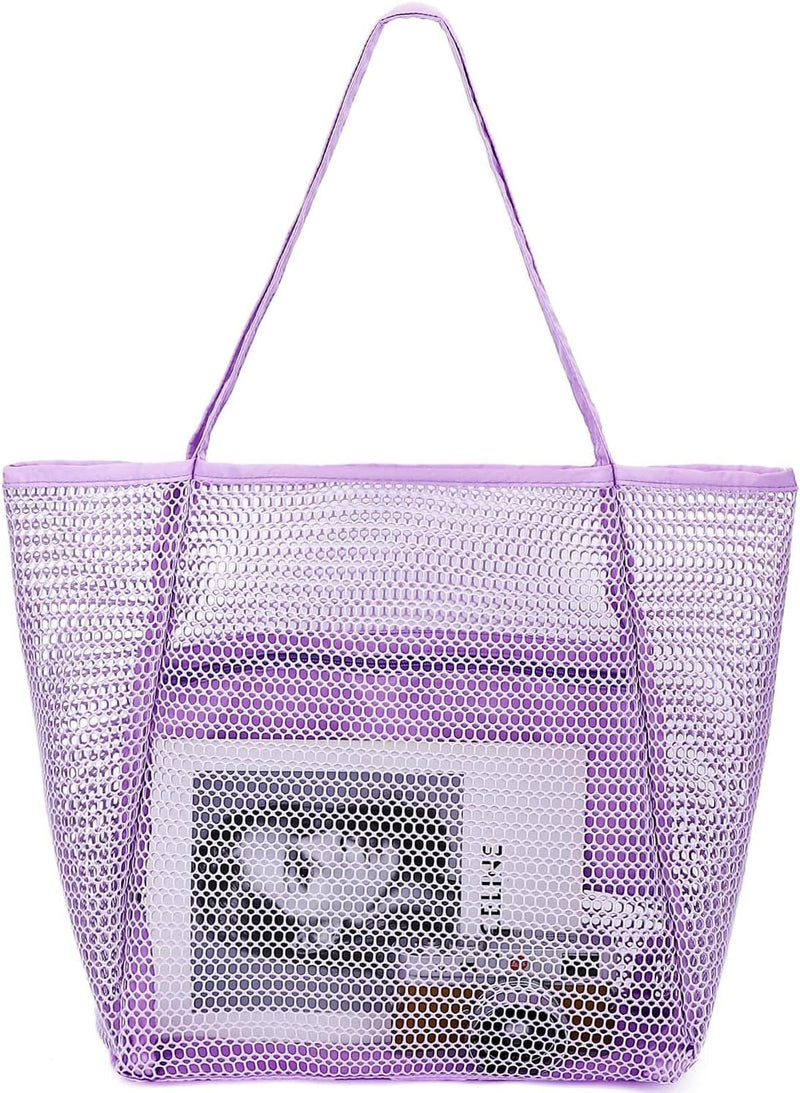 Extra Large Transparent Mesh Beach Bag With 8 Pockets - Buy 1 Get 1 Free