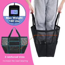 Extra Large Transparent Mesh Beach Bag With 8 Pockets - Buy 1 Get 1 Free
