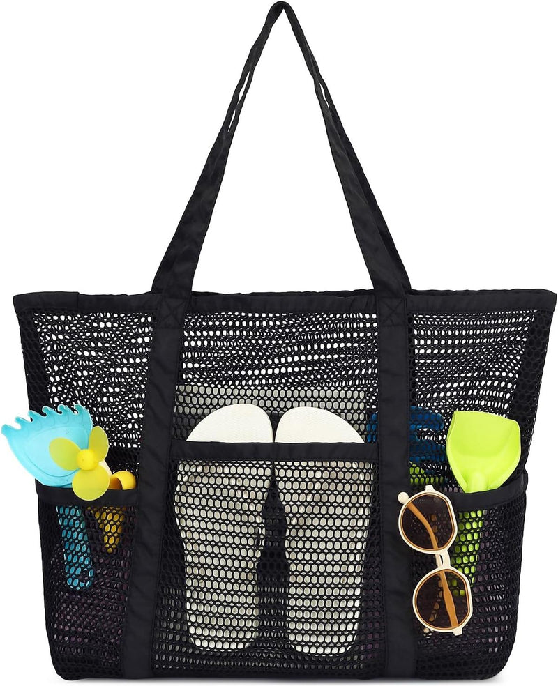 Extra Large Transparent Mesh Beach Bag With 8 Pockets - Buy 1 Get 1 Free