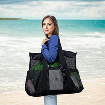 Extra Large Transparent Mesh Beach Bag With 8 Pockets - Buy 1 Get 1 Free