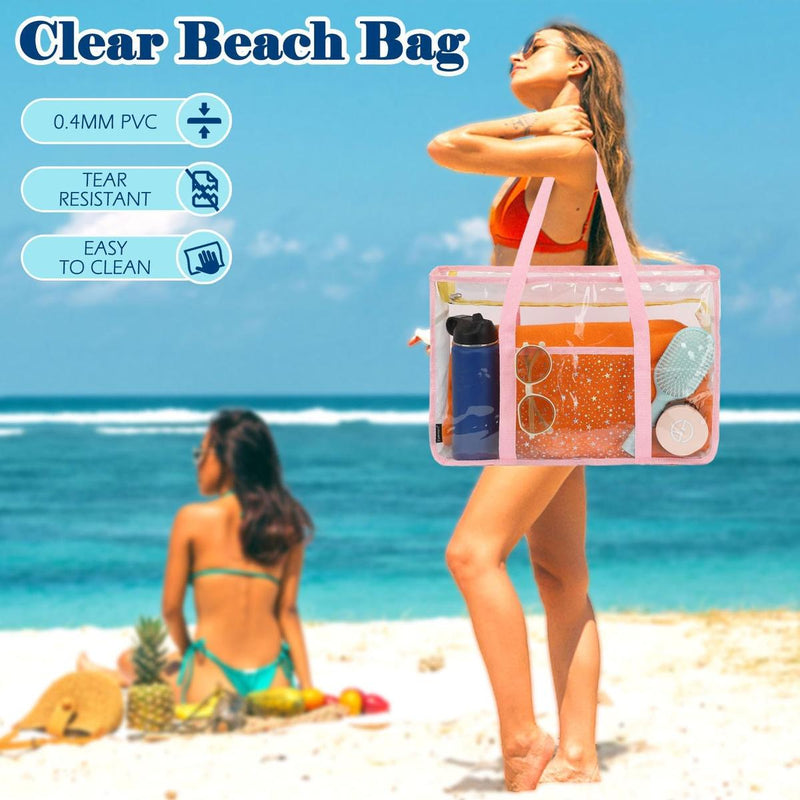 Extra Large Transparent Mesh Beach Bag With 8 Pockets - Buy 1 Get 1 Free