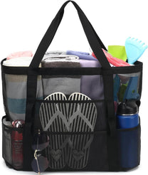 Extra Large Transparent Mesh Beach Bag With 8 Pockets - Buy 1 Get 1 Free