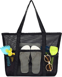 Extra Large Transparent Mesh Beach Bag With 8 Pockets - Buy 1 Get 1 Free