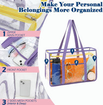 Extra Large Transparent Mesh Beach Bag With 8 Pockets - Buy 1 Get 1 Free