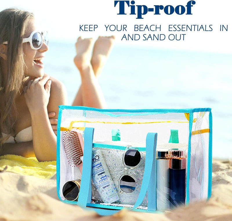 Extra Large Transparent Mesh Beach Bag With 8 Pockets - Buy 1 Get 1 Free