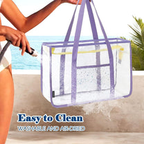Extra Large Transparent Mesh Beach Bag With 8 Pockets - Buy 1 Get 1 Free