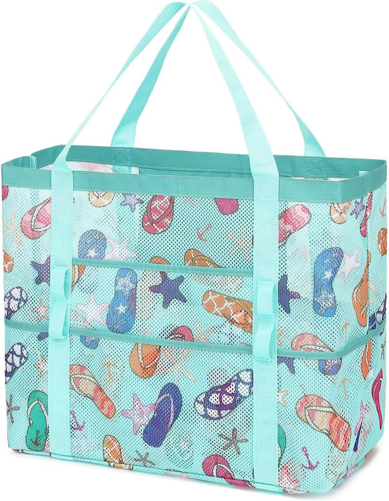 Extra Large Transparent Mesh Beach Bag With 8 Pockets - Buy 1 Get 1 Free