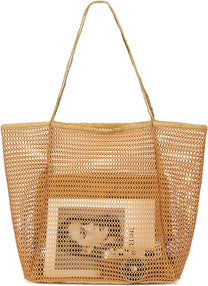 Extra Large Transparent Mesh Beach Bag With 8 Pockets - Buy 1 Get 1 Free