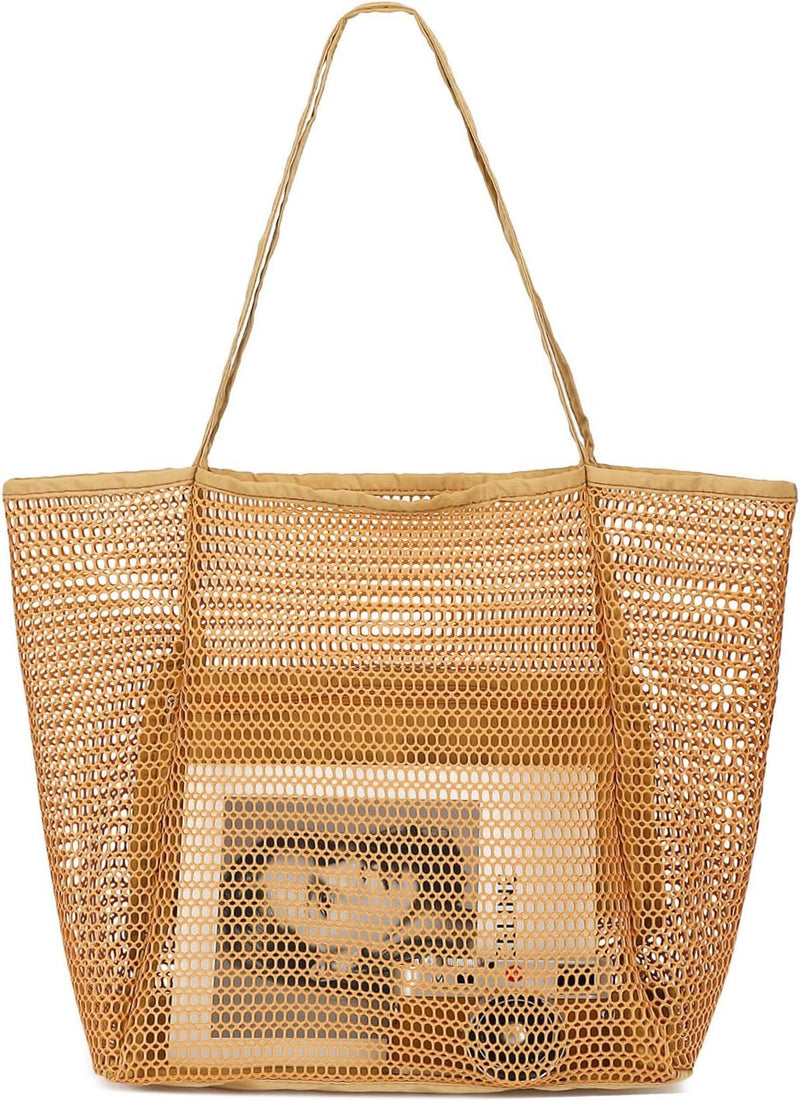 Extra Large Transparent Mesh Beach Bag With 8 Pockets - Buy 1 Get 1 Free