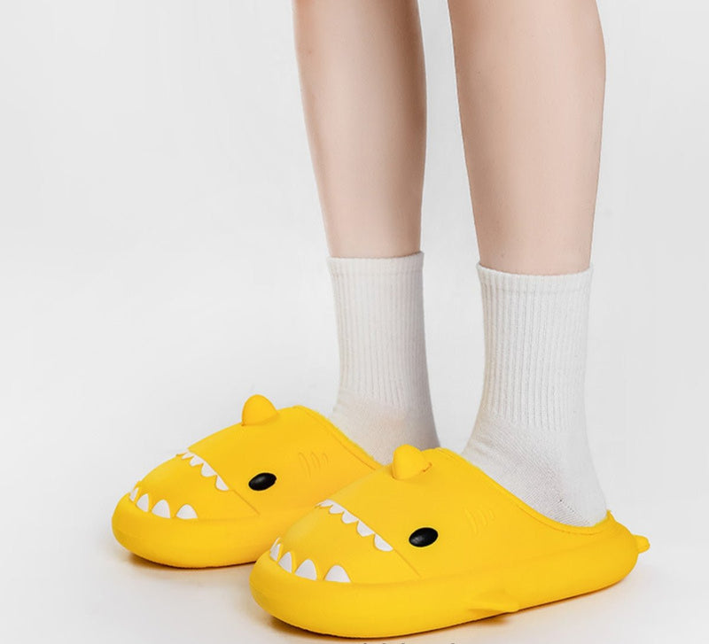 Shark Design Slippers With Non-Slip Sole