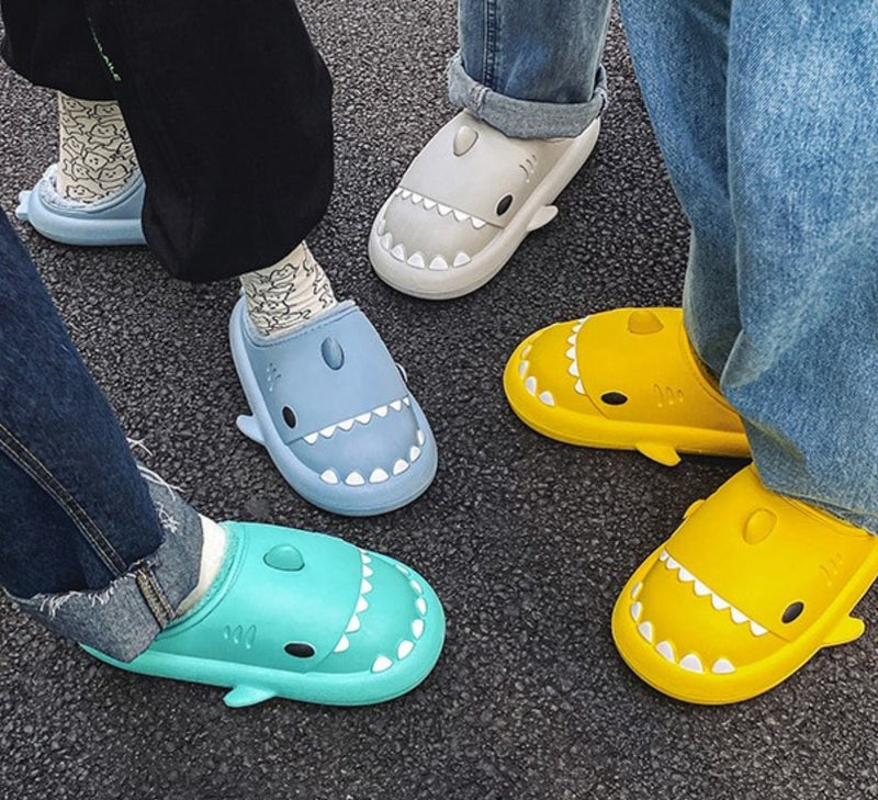 Shark Design Slippers With Non-Slip Sole